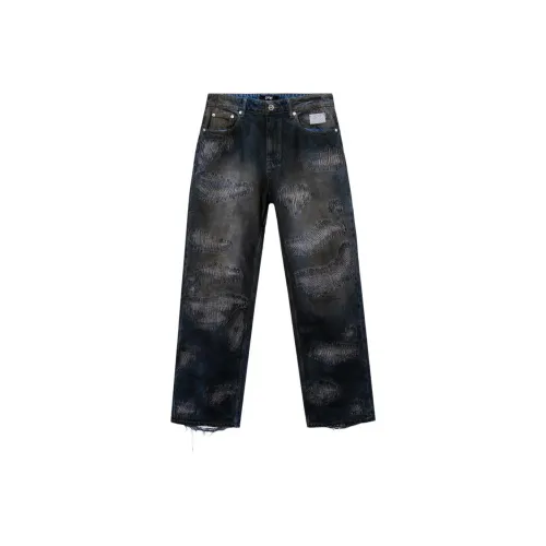 Revenge Death Note Collaboration Грязные Черные Унисекс Джинсы