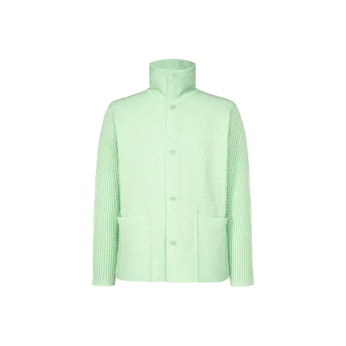 Homme Plissé Issey Miyake Мятно-зеленый Мужской Куртки