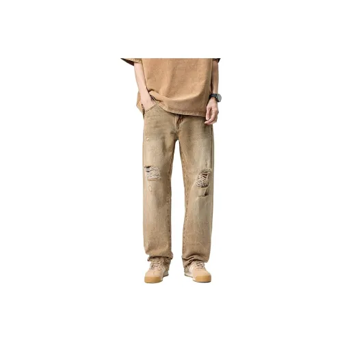 SONGS ALONG Джинсы Унисекс Моль Желтый