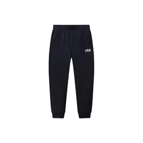 FILA Blue Men's Knitted Training Pants FILA Синий Мужские Вязаные Спортивные Штаны