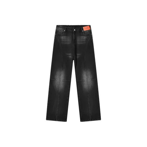 GEOFFREY B. SMALL Джинсы Унисекс Выстиранный Черный