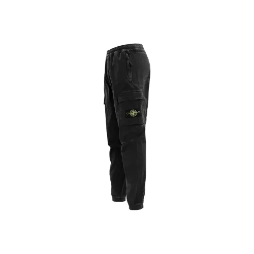 Stone Island Нефть Черные Мужские Карго Брюки
