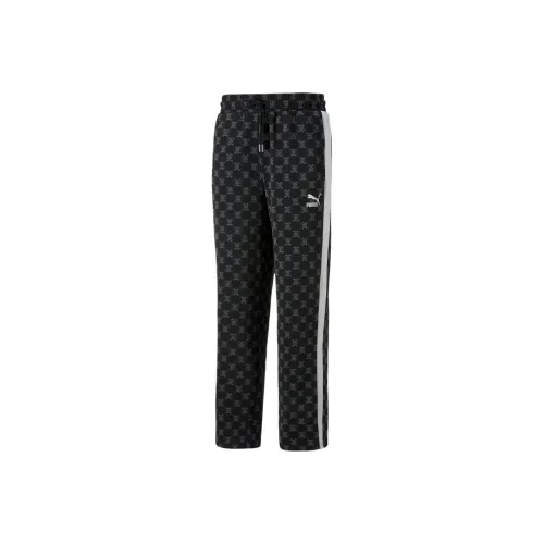 PUMA Team Graphic Черные Мужские Вязаные Тренировочные Штаны