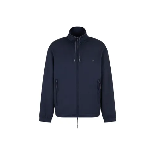 EMPORIO ARMANI SS24 Куртки и Пальто Мужской Морской Синий