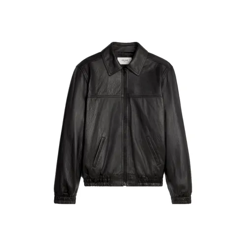 CELINE Кожа Куртка Мужская Черная