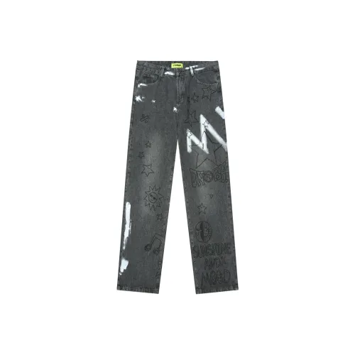 DNBH HAND DRAWN Doodle SERIES Унисекс Джинсы