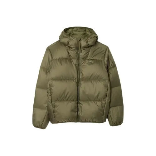 LACOSTE Пуховик Мужской Хаки Зеленый