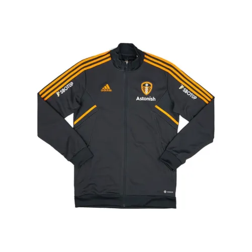 Adidas Куртки и Пальто Игровая версия 2022 23 Сезон Leeds United Мужской Черный