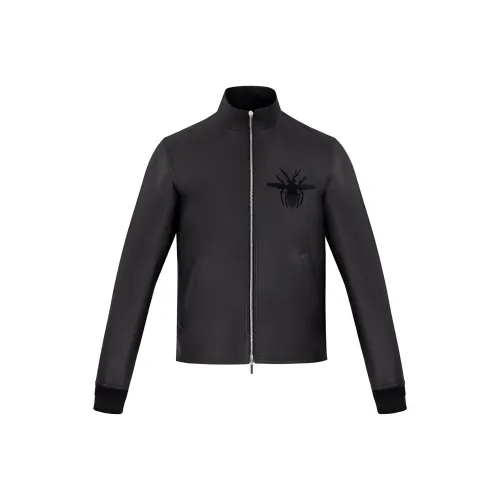 DIOR Кожа Куртка Мужская Черная