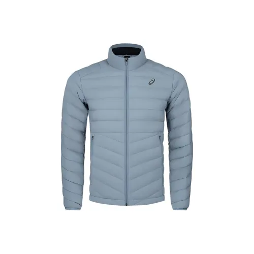 Asics Пуховик Мужской Серый Синий