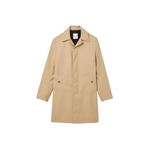 Sandro Straight Cut Водонепроницаемый Куртка Куртки Пальто Мужской Светлый Умбра