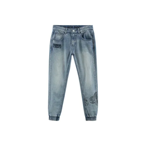 ONIARAI Blue Men's Casual Pants ONIARAI Синий Мужской Повседневный Брюки