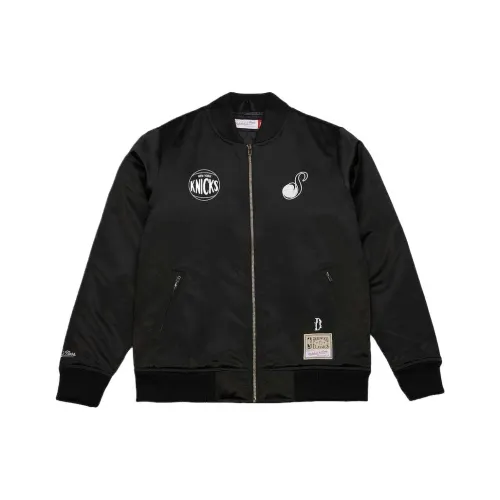 NBA New York Knicks Suga Glitch Mitchell Ness Куртки и Пальто Мужской Черный