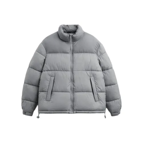 ZARA Пуховик Мужской Светло-Серый