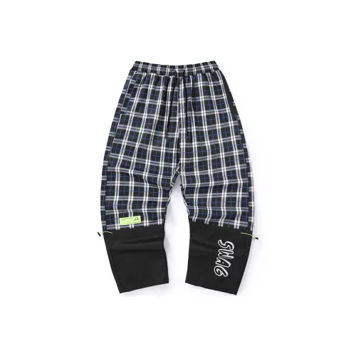 GENANX Черно-белая клетка Унисекс Повседневные брюки