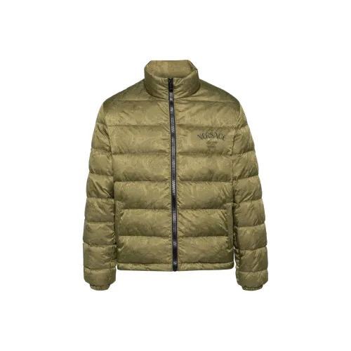 VERSACE FW24 Пуховик Мужской Оливково-зеленый