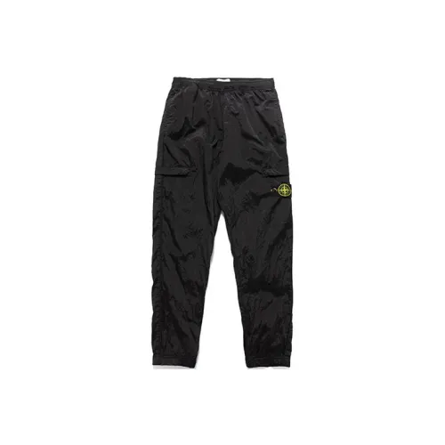 STONE ISLAND SS23 Nylon Meta Вязаные Спортивные Штаны Мужские Черные