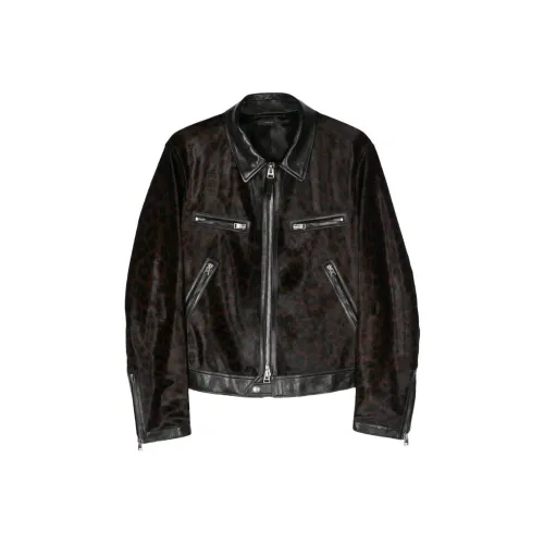 TF SS24 Кожаная куртка мужская цвет умбра