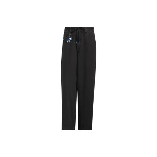 Adidas Originals FW24 Джинсы Мужские Темный деним Черный