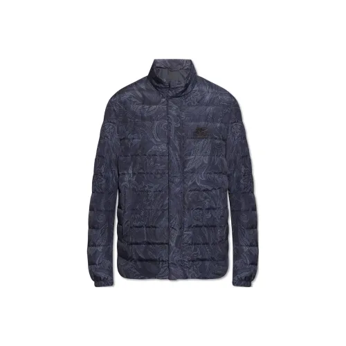 ETRO Синий Мужской Пуховик