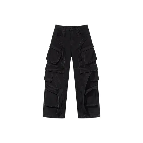 BLIND402 Темно-серые Унисекс Джинсы