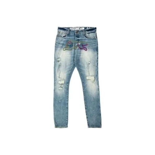 Мороженое, синий, мужской, джинсы