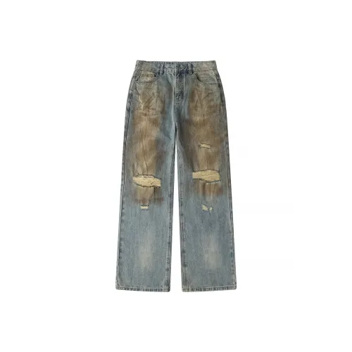 Heartboon Джинсы Унисекс Джинсовый Синий