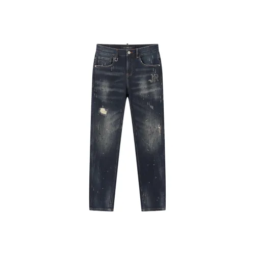 JOHN RICHMOND Темно-джинсовый синий Мужские Джинсы