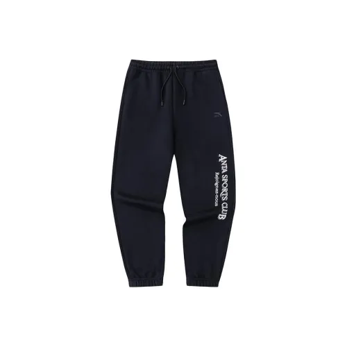 ANTA Life Collection Вязаные тренировочные брюки Мужские Основной черный