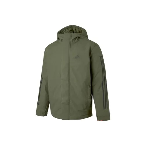 Adidas Пуховик Мужской Армейский Зеленый