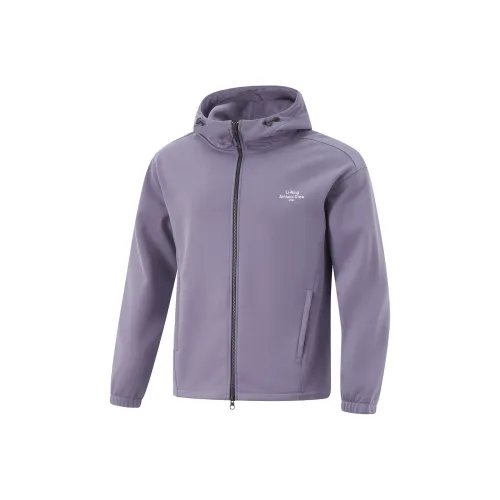 LINING Fitness Series Куртки и Пальто Мужской Ворон Серый Фиолетовый