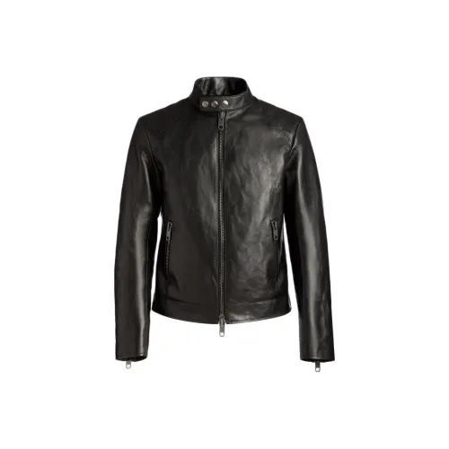 BALLY Adrien Brody Travel Collection FW24 Кожаная куртка Мужская Черная