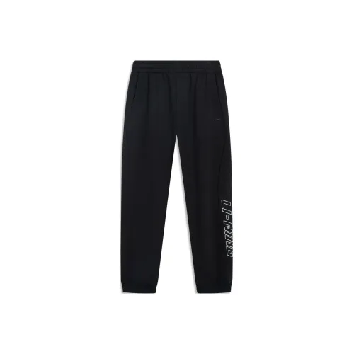 LINING Sports Trend Series Вязаные Тренировочные Штаны Мужские Черные