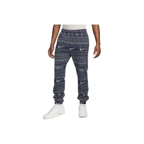 Nike Sportswear Club Флис Вязаные Тренировочные Штаны Мужские Морской Синий