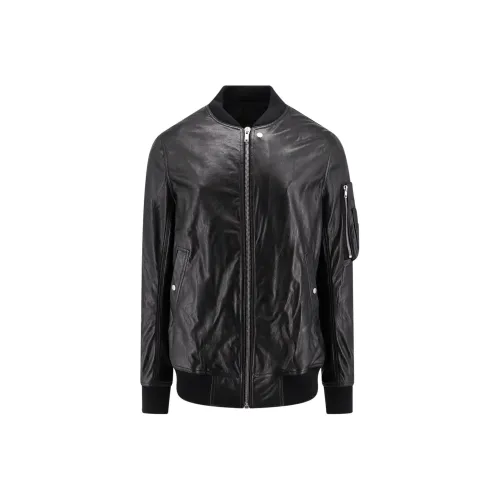 Rick Owens RO Кожа Куртка из овечьей кожи Мужской Черный