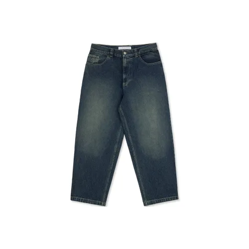 POLAR SKATE CO Промытый синий Новый логотип Унисекс джинсы