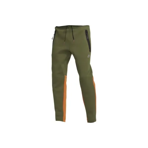 Найк Вязаные Тренировочные Штаны Мужские Оливково-Зеленые