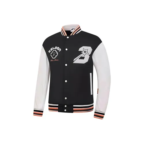 QIAODAN Basketball Collection Пуховик Мужской Черный Лунный Камень Светло-Серый