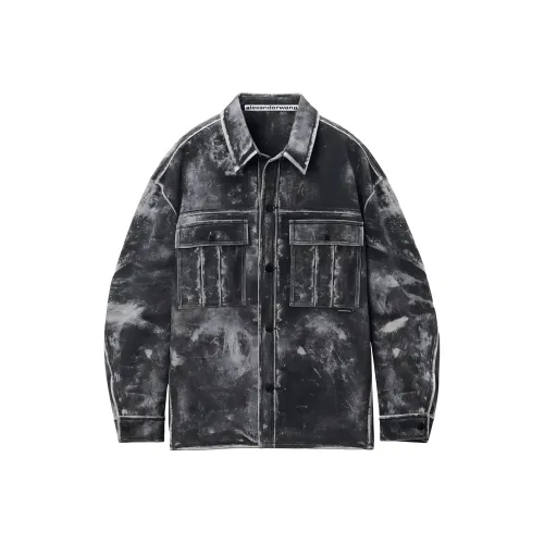 Alexander Wang SS24 Кожа Куртка Мужская Черная