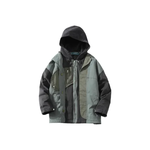 A SQUARE ROOT Куртки Пальто Унисекс Синий Зеленый