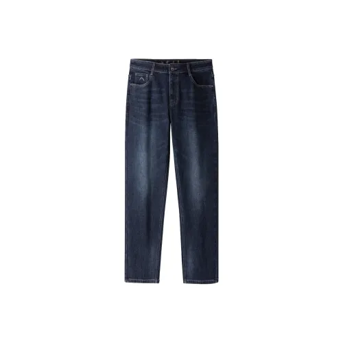 HLA Синий Серый DENIM GRADIENT Темный 7F Мужские Джинсы