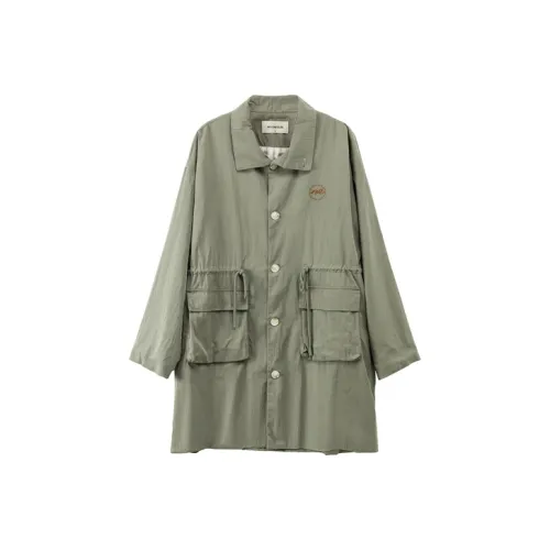 NO ONE ELSE Тренчкот Унисекс Серый Зеленый
