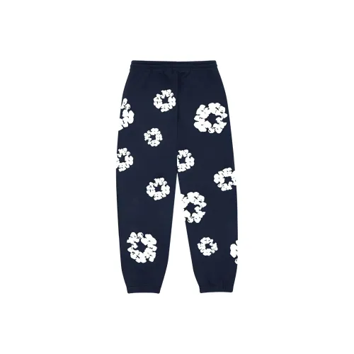 Denim Tears Cotton Wreath Series Синий Унисекс Вязаные Тренировочные Брюки