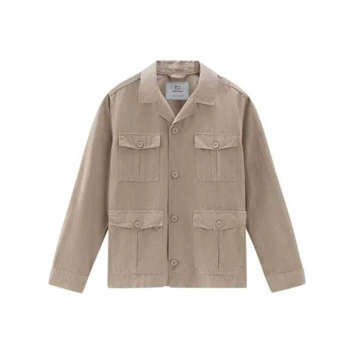 WOOLRICH SS24 Куртки и Пальто Мужской Бежевый