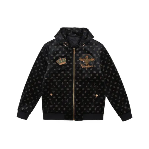 Raidy Boer Пуховая куртка Мужская Черный Цветочный