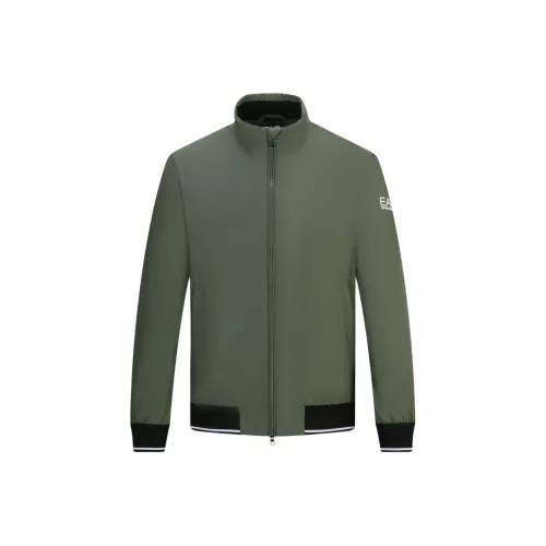EMPORIO ARMANI EA7 SS24 Куртки и Пальто Мужской Зеленый