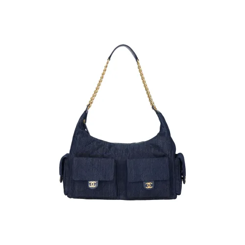 CHANEL Denim Сумка через плечо Extra Large Женская Темно-синий