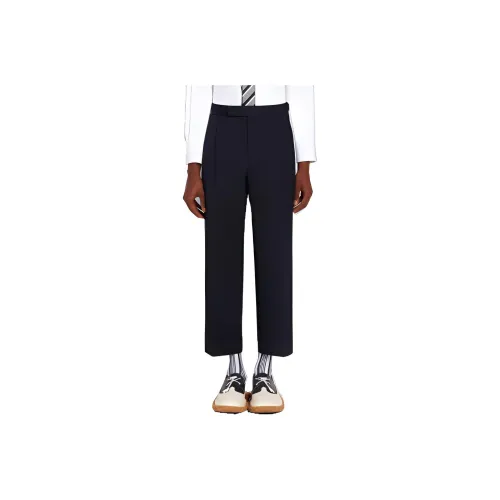 THOM BROWNE Темно-синие мужские повседневные брюки