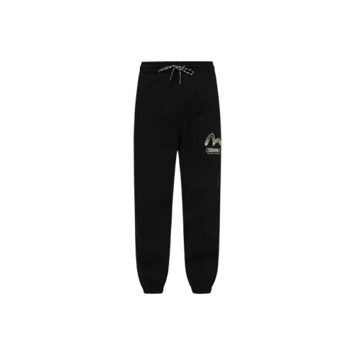 EVISU Черные Мужские Вязаные Спортивные Штаны