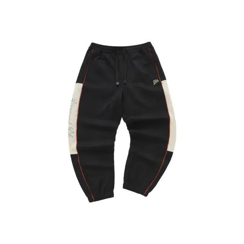 FILA FUSION Вязаные тренировочные брюки мужские глубокий черный